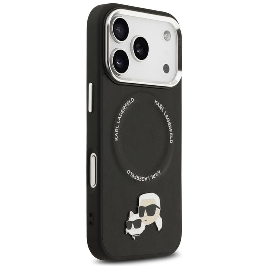 Futrola MagSafe za Apple iPhone 17 Pro Max, Karl Lagerfeld, Karl & Choupette Pins, Crna