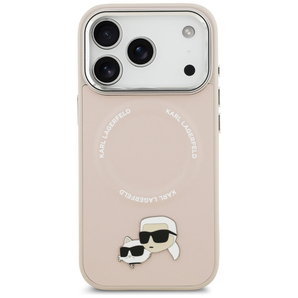 Futrola MagSafe za Apple iPhone 17 Pro Max, Karl Lagerfeld, Karl & Choupette Pins, Roza
