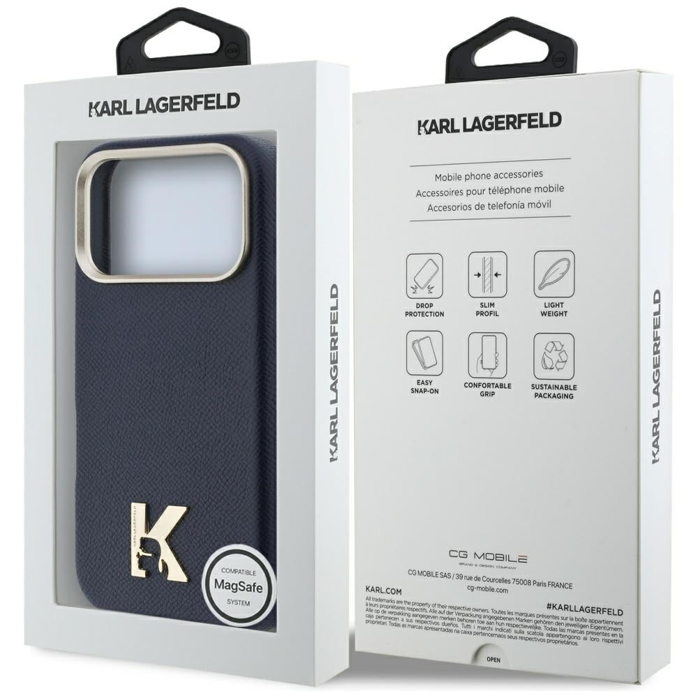 Futrola MagSafe za Apple iPhone 17 Pro Max, Karl Lagerfeld, Karl Head Logo, Plava