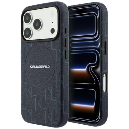 Futrola MagSafe za Apple iPhone 17 Pro Max, Karl Lagerfeld, KL Monogram Logo, Plava