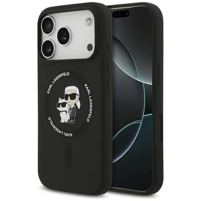 Futrola MagSafe za Apple iPhone 17 Pro Max, Karl Lagerfeld, Ring Karl & Choupette, Crna