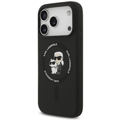 Futrola MagSafe za Apple iPhone 17 Pro Max, Karl Lagerfeld, Ring Karl & Choupette, Crna
