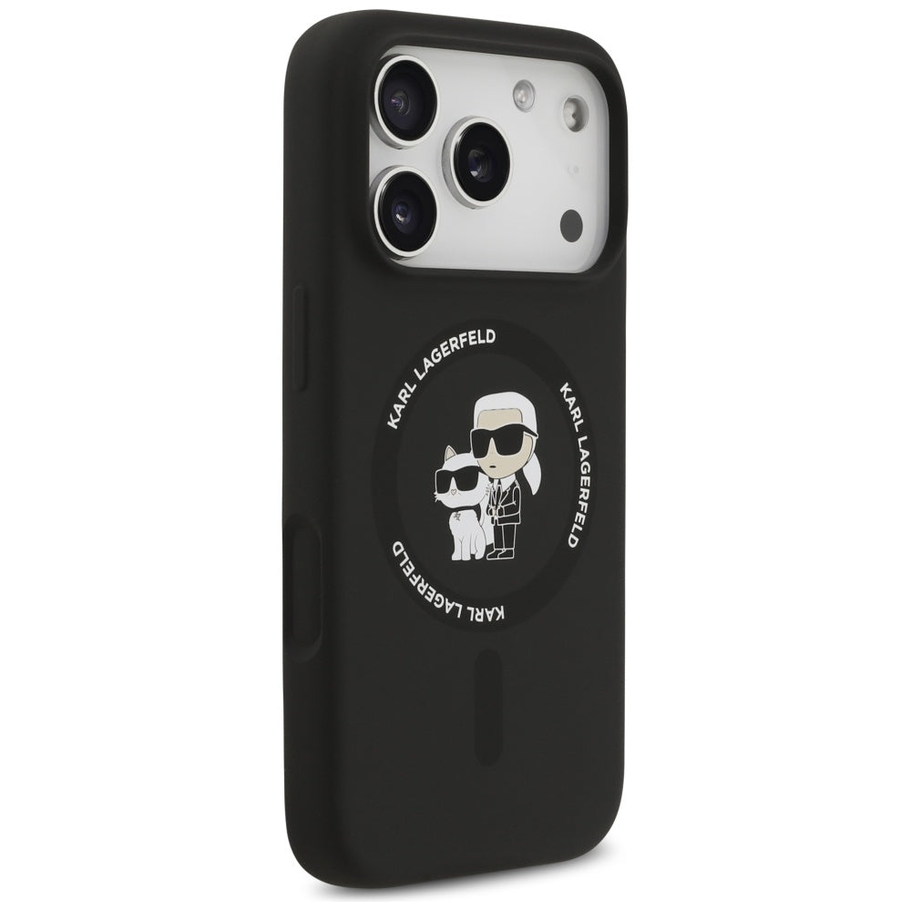 Futrola MagSafe za Apple iPhone 17 Pro Max, Karl Lagerfeld, Ring Karl & Choupette, Crna