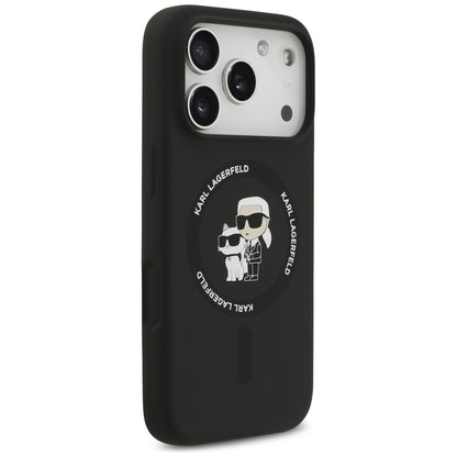 Futrola MagSafe za Apple iPhone 17 Pro Max, Karl Lagerfeld, Ring Karl & Choupette, Crna