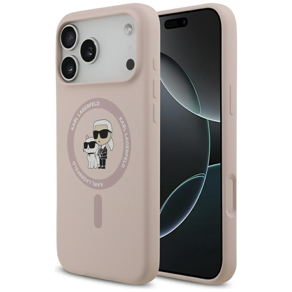MagSafe futrola za Apple iPhone 17 Pro Max, Karl Lagerfeld, Ring Karl & Choupette, Roza