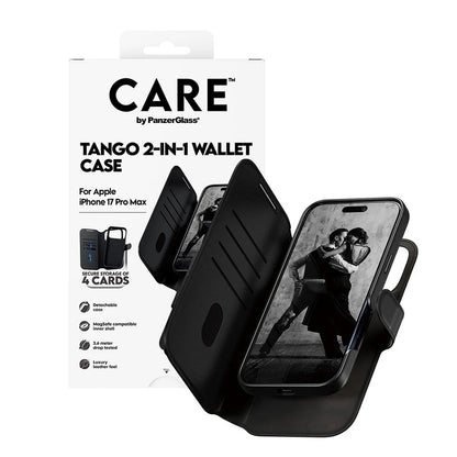 Futrola MagSafe za Apple iPhone 17 Pro Max, PanzerGlass, Care Feature Tango Two-in-One, Crna