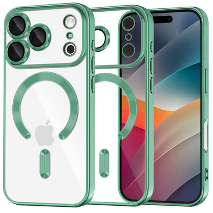 MagSafe futrola za Apple iPhone 17 Pro Max, Techsuit, Luxury Crystal, Svijetlo zelena