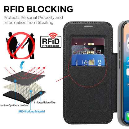 Futrola MagSafe za Apple iPhone 17 Pro Max, Techsuit, SmartMag Book, Siva