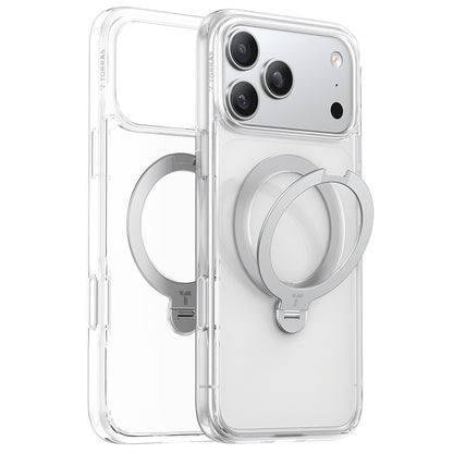 Futrola MagSafe za Apple iPhone 17 Pro Max, Torras, Ostand Spin, Prozirna