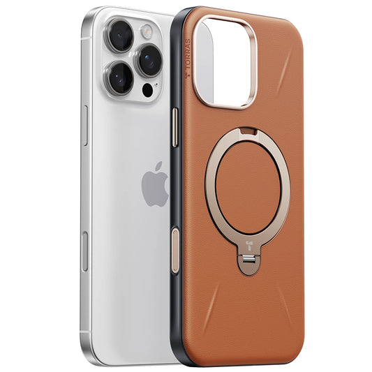 MagSafe futrola za Apple iPhone 17 Pro Max, Torras, QPRO Leather, smeđa