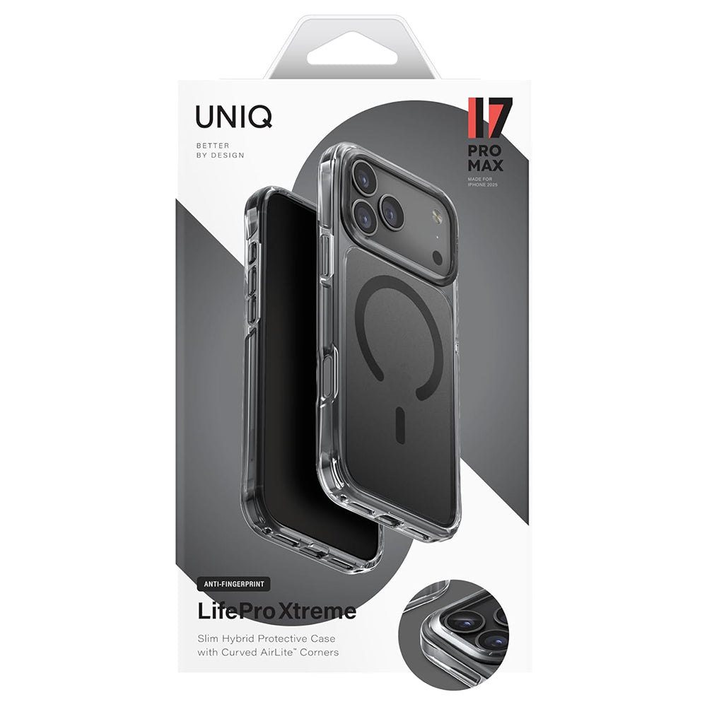 Futrola MagSafe za Apple iPhone 17 Pro Max, UNIQ, LifePro Xtreme MagClick, Crna