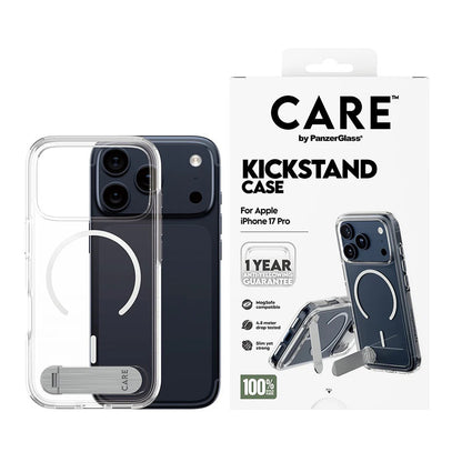 Futrola MagSafe za Apple iPhone 17 Pro, PanzerGlass, Care Feature Kickstand, Prozirna
