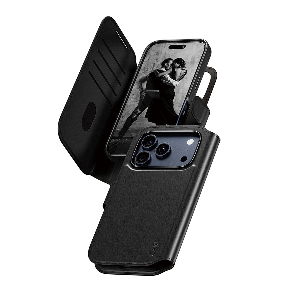 Futrola MagSafe za Apple iPhone 17 Pro, PanzerGlass, Care Feature Tango Two-in-One, Crna