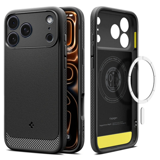 Futrola MagSafe za Apple iPhone 17 Pro, Spigen, Rugged Armor, Mat crna