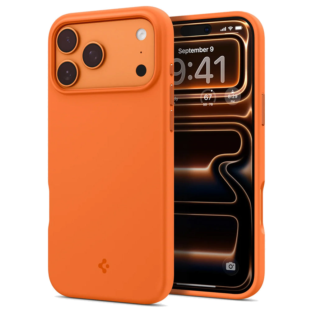 Futrola MagSafe za Apple iPhone 17 Pro, Spigen, Silicone Fit, Narančasta ACS11379