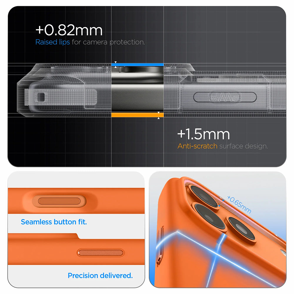 Futrola MagSafe za Apple iPhone 17 Pro, Spigen, Silicone Fit, Narančasta ACS11379