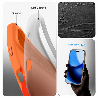 Futrola MagSafe za Apple iPhone 17 Pro, Spigen, Silicone Fit, Narančasta ACS11379