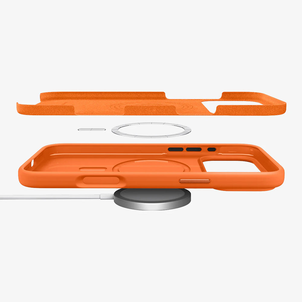 Futrola MagSafe za Apple iPhone 17 Pro, Spigen, Silicone Fit, Narančasta ACS11379