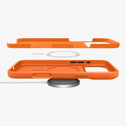 Futrola MagSafe za Apple iPhone 17 Pro, Spigen, Silicone Fit, Narančasta ACS11379