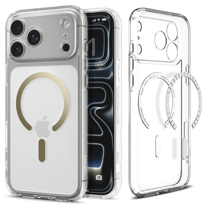 Futrola MagSafe za Apple iPhone 17 Pro, Spigen, Ultra Hybrid, Prozorno Zlatna