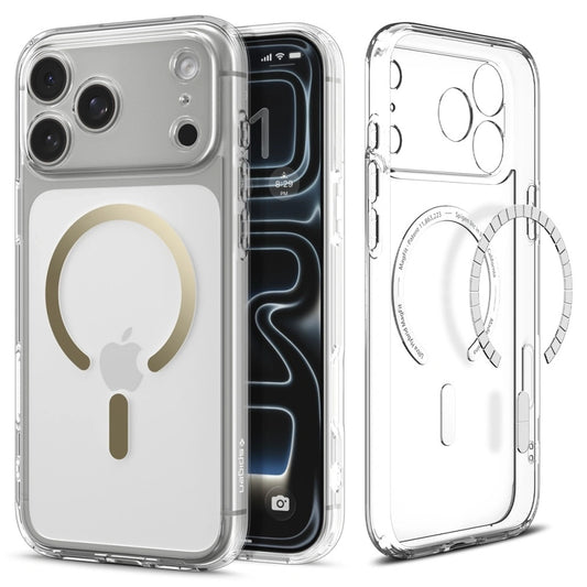 Futrola MagSafe za Apple iPhone 17 Pro, Spigen, Ultra Hybrid, Prozorno Zlatna