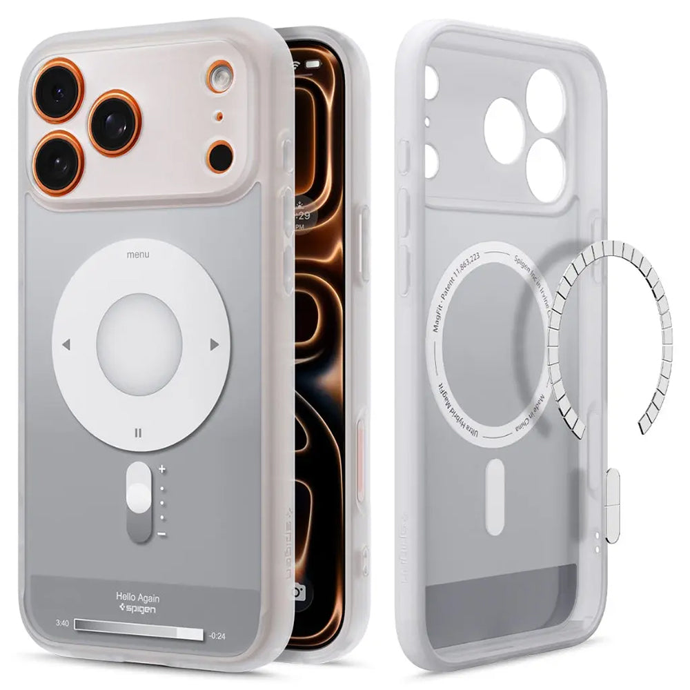Futrola MagSafe za Apple iPhone 17 Pro, Spigen, Ultra Hybrid Classic, Srebrna
