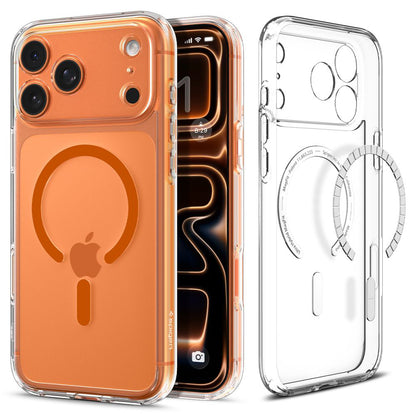 MagSafe futrola za Apple iPhone 17 Pro, Spigen, Ultra Hybrid, Prozirno Narančasta ACS11112