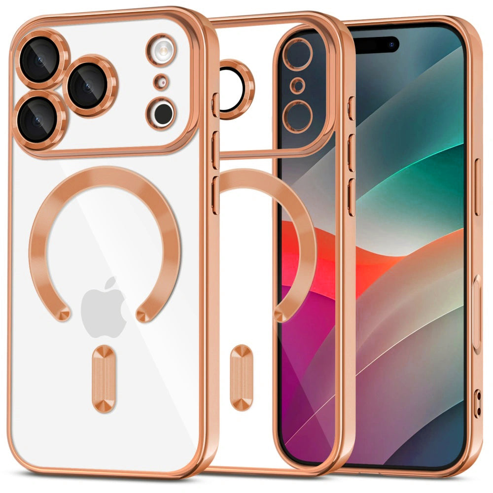 MagSafe futrola za Apple iPhone 17 Pro, Techsuit, Luxury Crystal, Narančasta