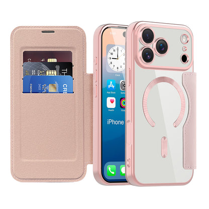 Futrola MagSafe za Apple iPhone 17 Pro, Techsuit, SmartMag Book, Roza