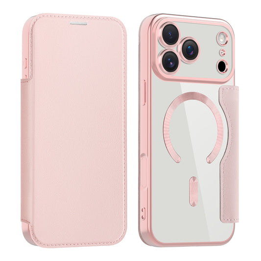 Futrola MagSafe za Apple iPhone 17 Pro, Techsuit, SmartMag Book, Roza