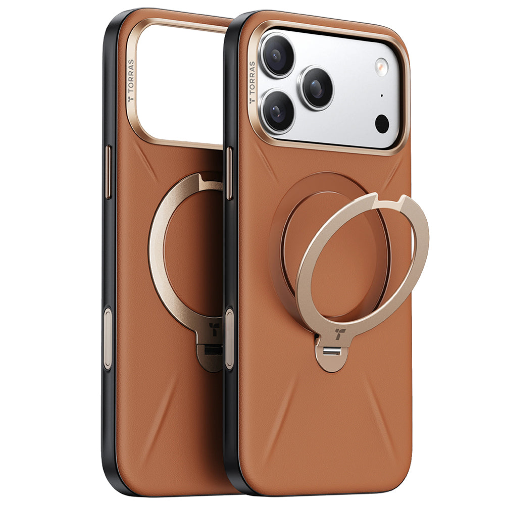 MagSafe futrola za Apple iPhone 17 Pro, Torras, QPRO Leather, smeđa