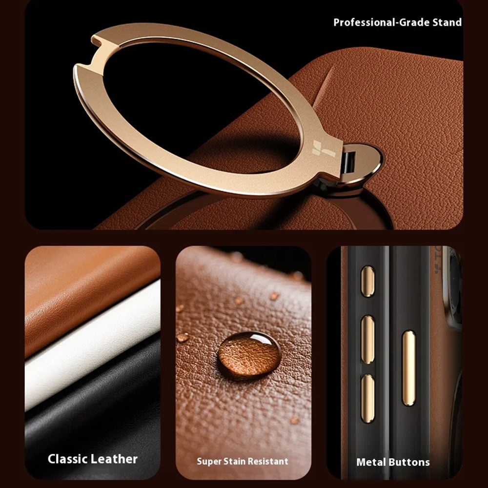 MagSafe futrola za Apple iPhone 17 Pro, Torras, QPRO Leather, smeđa