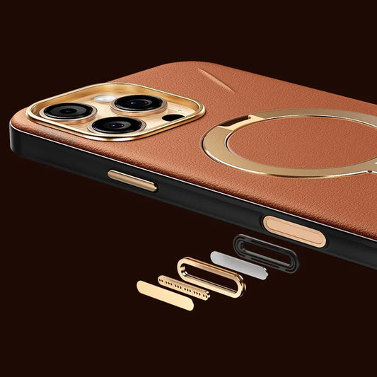 MagSafe futrola za Apple iPhone 17 Pro, Torras, QPRO Leather, smeđa