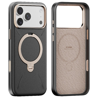 MagSafe futrola za Apple iPhone 17 Pro, Torras, QPRO Leather, Crna