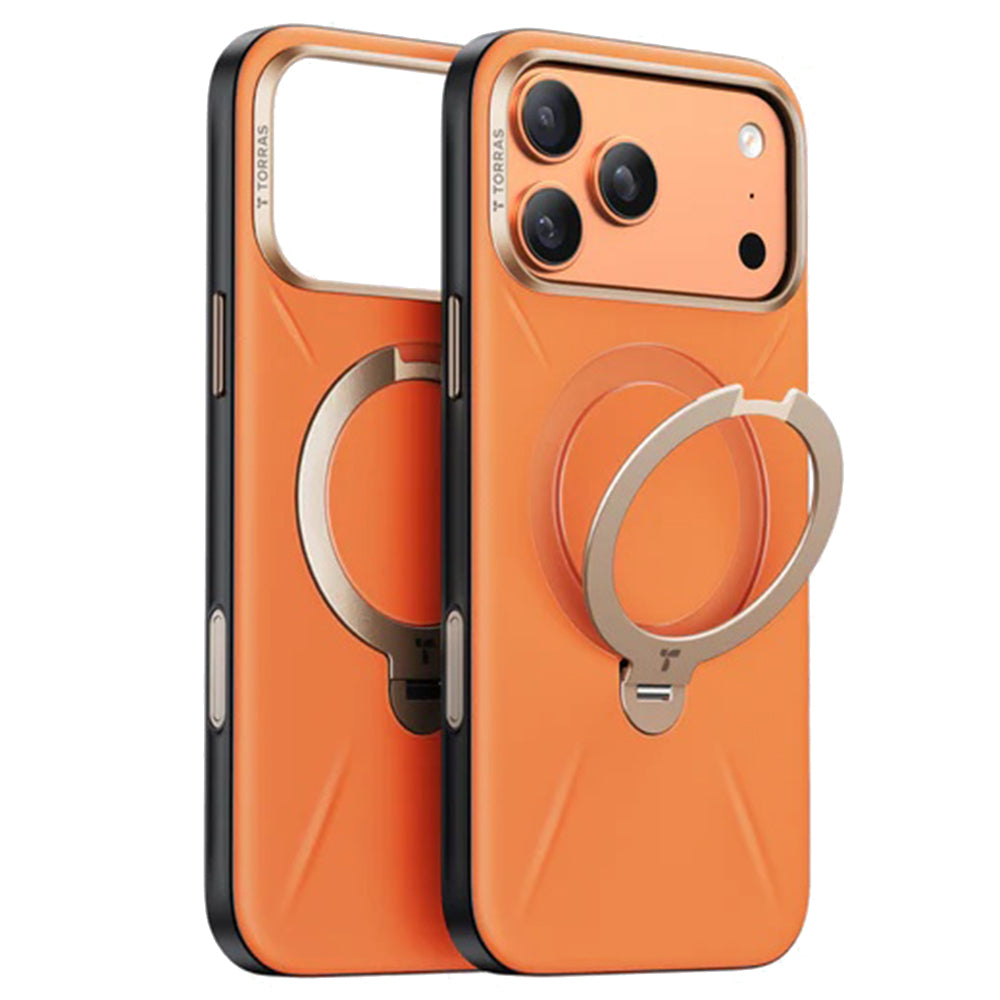 MagSafe futrola za Apple iPhone 17 Pro, Torras, QPRO Leather, Narančasta