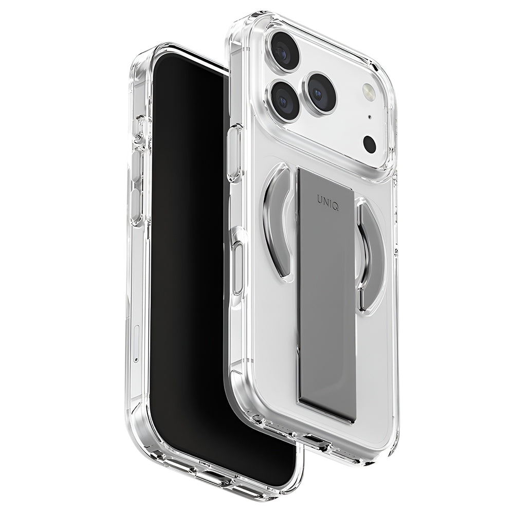 MagSafe futrola za Apple iPhone 17 Pro, UNIQ, Heldro Air MagClick, Siva Transparentna