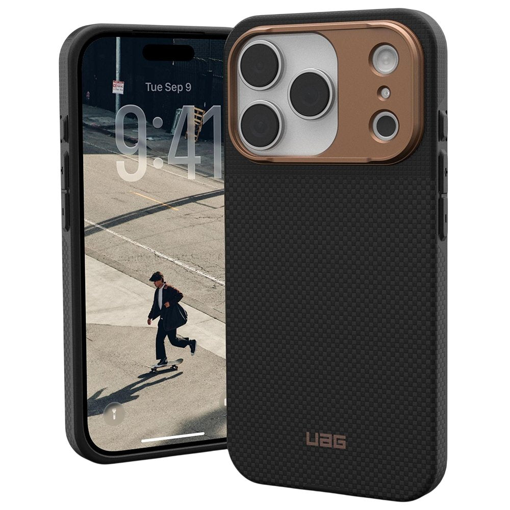 MagSafe futrola za Apple iPhone 17 Pro, Urban Armor Gear, Fibr Armr, Crna Bronca