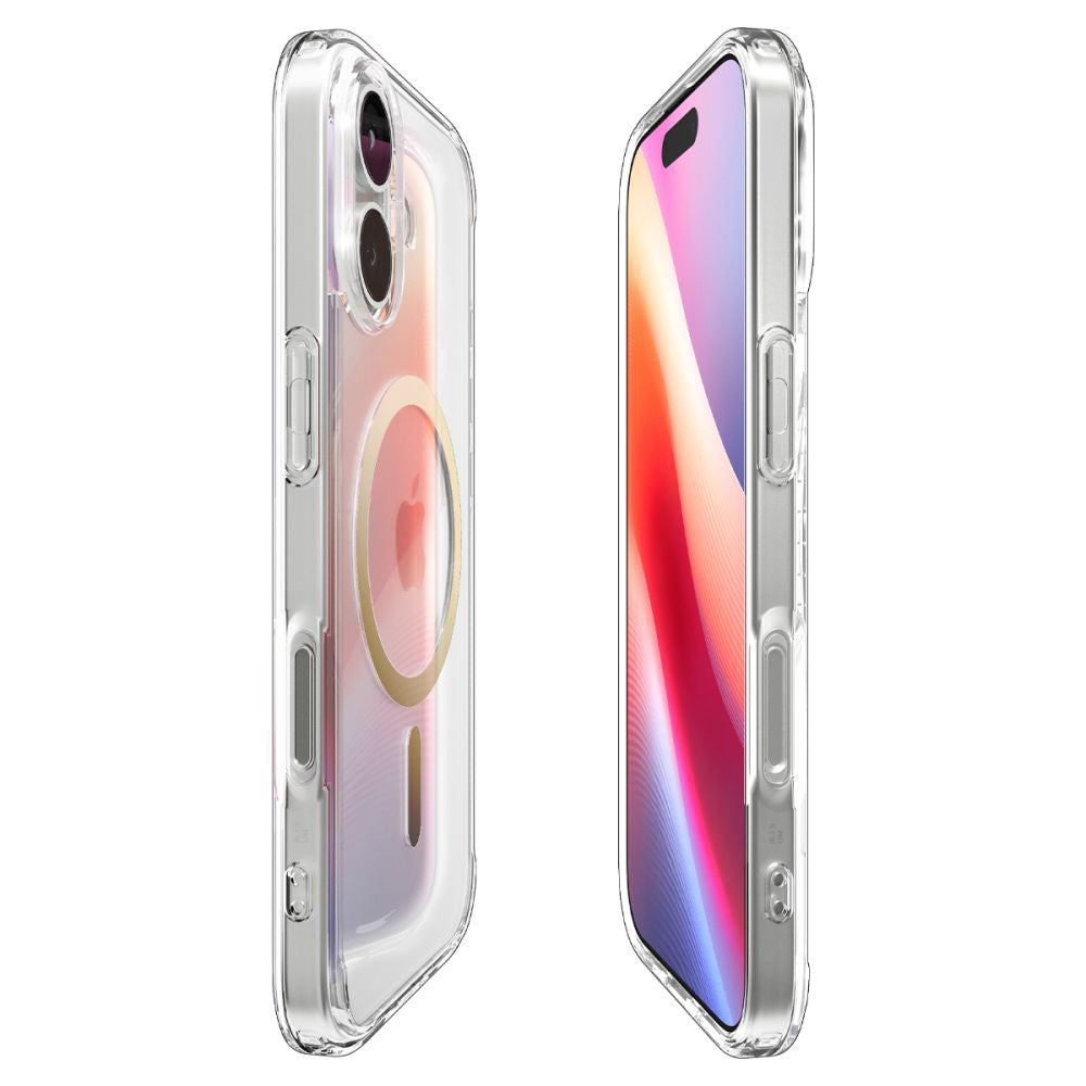 Futrola MagSafe za Apple iPhone 17, Spigen, Ultra Hybrid, Prozorno Zlatna