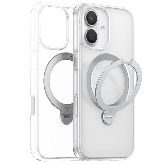 MagSafe futrola za Apple iPhone 17, Torras, Ostand Spin, Prozirna