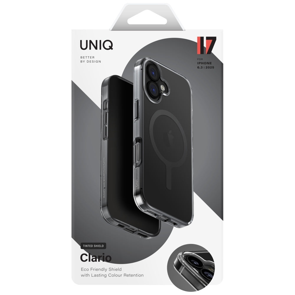 MagSafe futrola za Apple iPhone 17, UNIQ, Clario MagClick, Siva