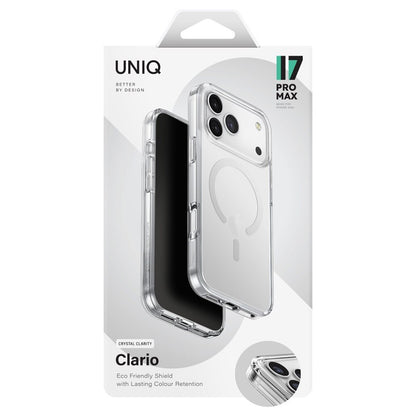 MagSafe futrola za Apple iPhone 17, UNIQ, Clario MagClick, Prozirna