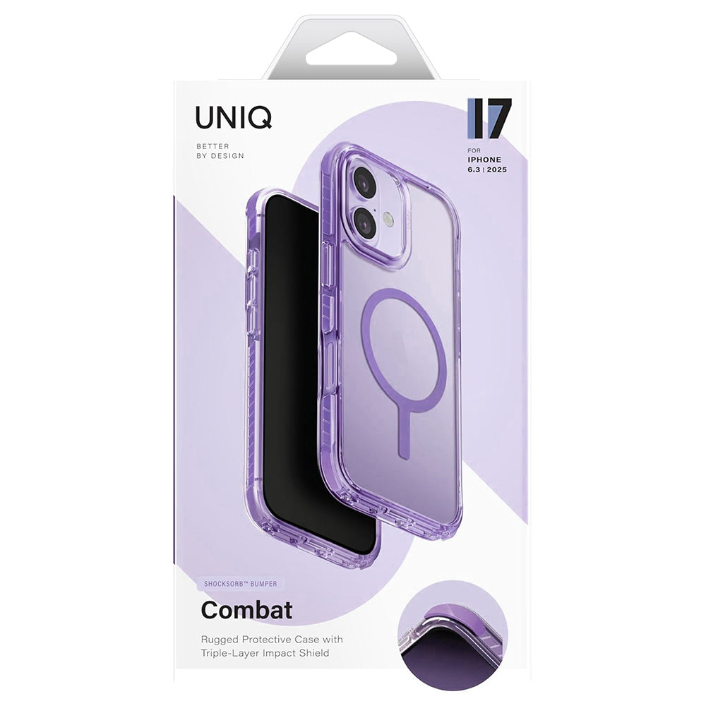 Futrola MagSafe za Apple iPhone 17, UNIQ, Combat MagClick, Ljubičasta