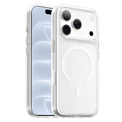 MagSafe maska za Apple iPhone 18 Pro / 17 Pro, Blueo, Crystal Pro Anti-Drop Glitter, prozirna