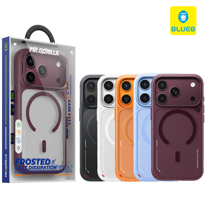 Maska MagSafe za Apple iPhone 18 Pro / 17 Pro, Blueo, stalak za odvođenje topline, satenski crna
