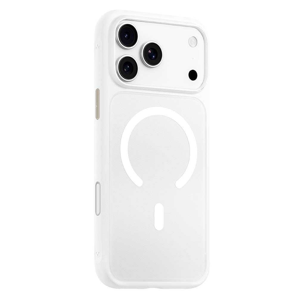 Blueo MagSafe maska za Apple iPhone 18 Pro / 17 Pro, ugodna za kožu, otporna na padove, satenski bijela