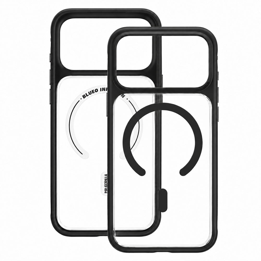 Blueo MagSafe maska za Apple iPhone 18 Pro / 17 Pro, ugodna za kožu, otporna na padove, satenski crna