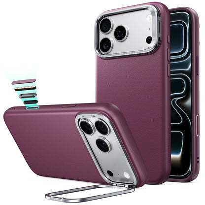 MagSafe futrola za Apple iPhone 18 Pro / 17 Pro, ESR, Atelier s postoljem, Tamno Satenasta Vinska