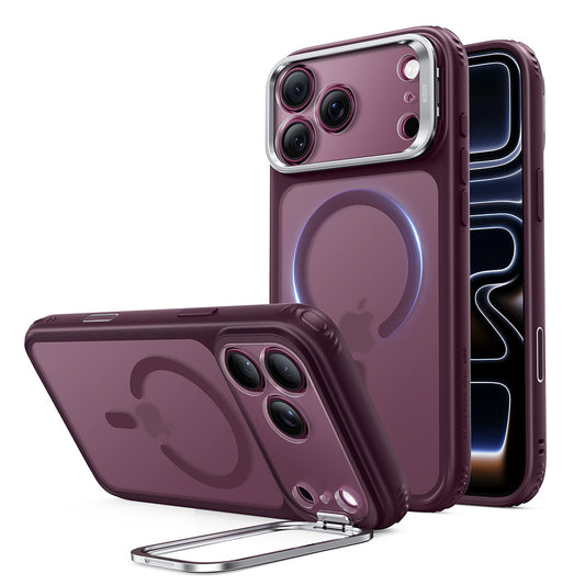 MagSafe futrola za Apple iPhone 18 Pro / 17 Pro, ESR, Classic Hybrid Kickstand, Tamno Satenasta Vinska