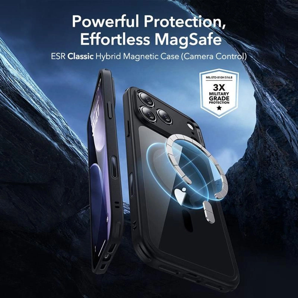MagSafe maska za Apple iPhone 18 Pro / 17 Pro, ESR, Classic Hybrid with Screen Protector, Crna Prozirna