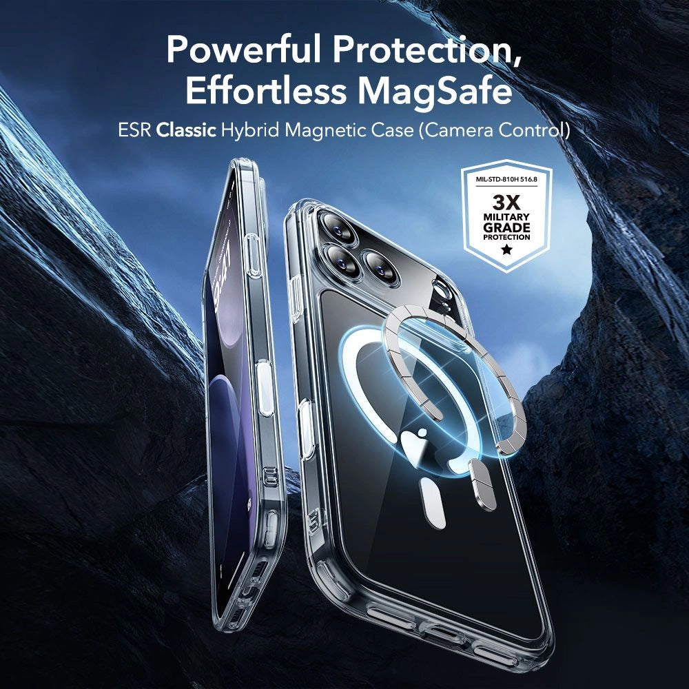MagSafe futrola za Apple iPhone 18 Pro / 17 Pro, ESR, Classic Hybrid sa zaštitnikom ekrana, Prozirna